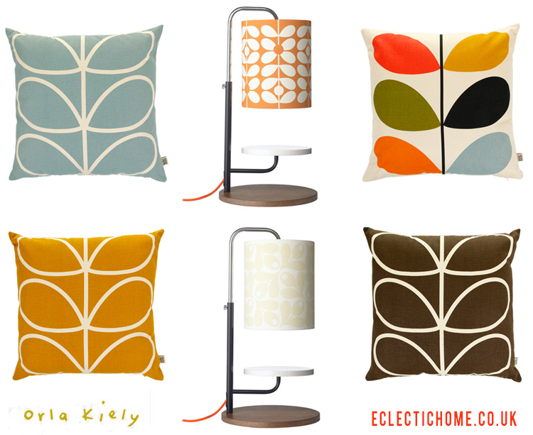 Orla Kiely cushions and lamps from Amara