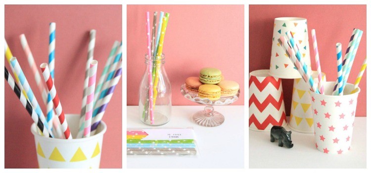 colourful drinking straws
